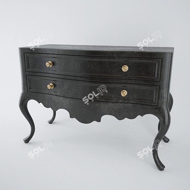 Vintage Chest: Elegant Storage Solution 3D model image 1