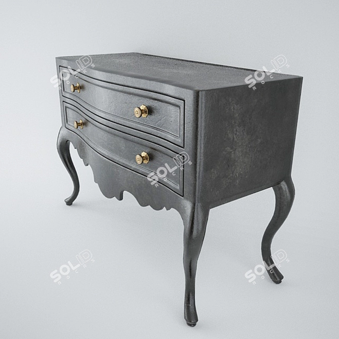 Vintage Chest: Elegant Storage Solution 3D model image 2