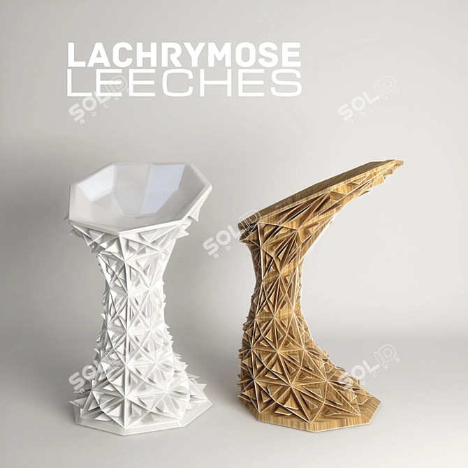 Title: Lachrymose Leeches: Stylish Seating Solution. 3D model image 1