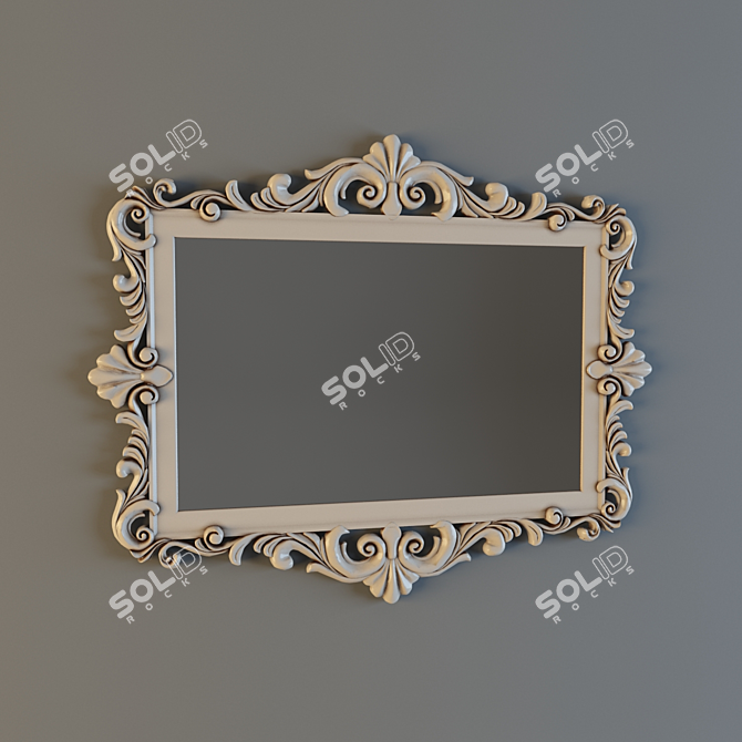 ART Design Carved Frame Mirror 3D model image 1