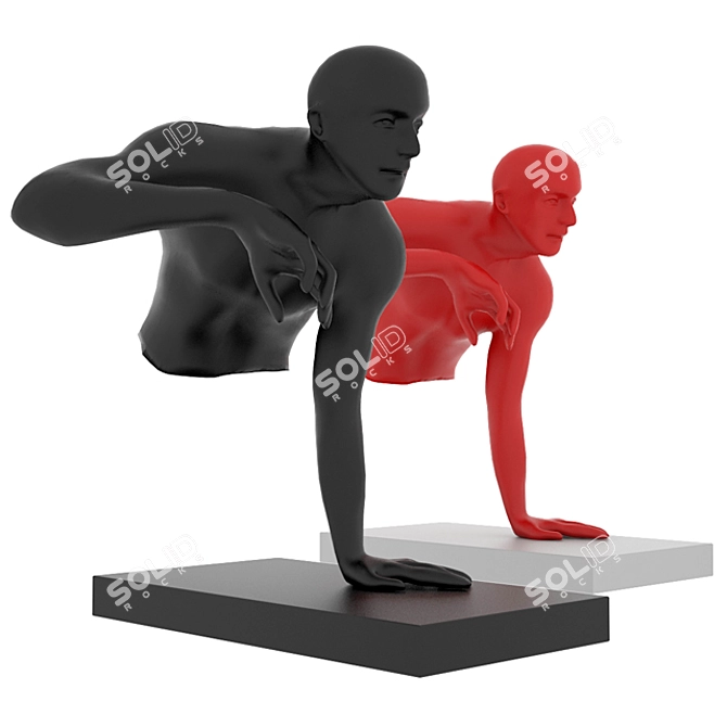 Toad Hunter Sculpture 3D model image 1