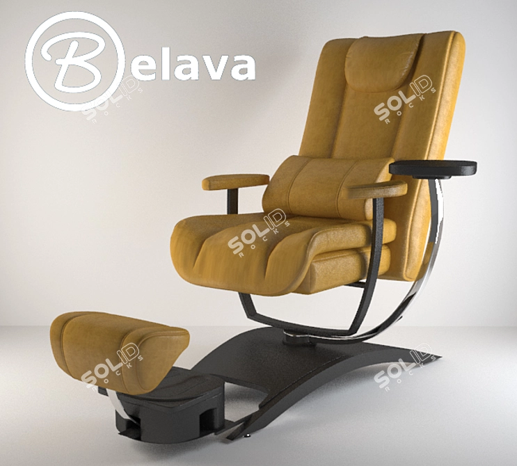 Belava Pedicure Chair: Ultimate Comfort and Luxury 3D model image 1