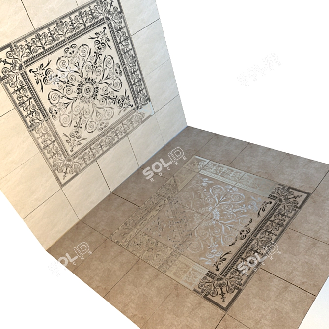 Dynasty Collection: Elegance in Porcelain Tiles 3D model image 2