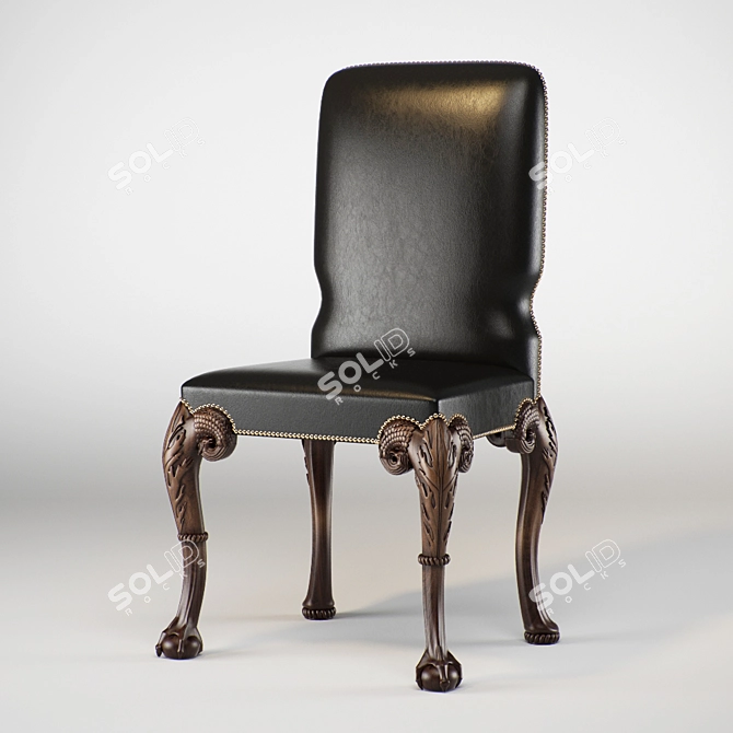 Chelini Tinto Art 339 - Elegant and Compact Dining Chair 3D model image 1