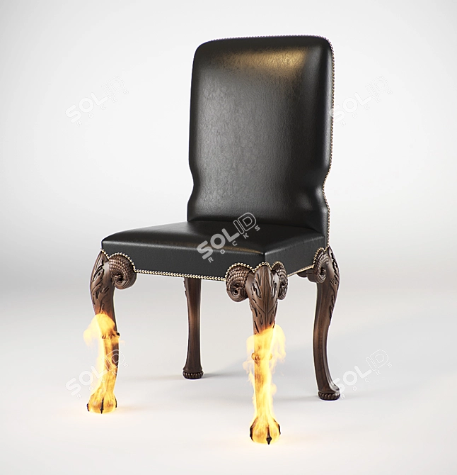Chelini Tinto Art 339 - Elegant and Compact Dining Chair 3D model image 2