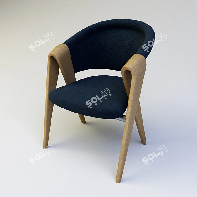 Sleek Photographic Chair 3D model image 1