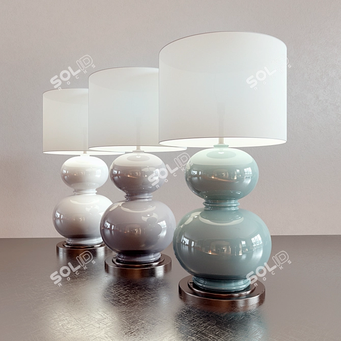 Elegant Alexis Ceramic Table Lamp 3D model image 1