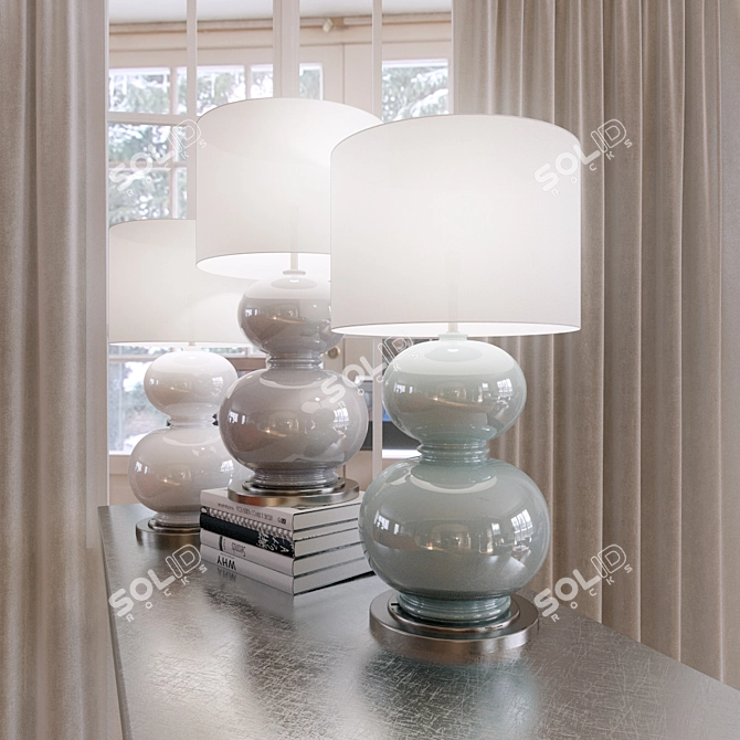 Elegant Alexis Ceramic Table Lamp 3D model image 2