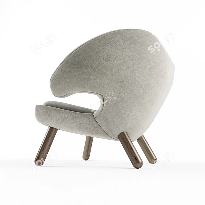 Finn Juhl Pelican Chair 3D model image 2