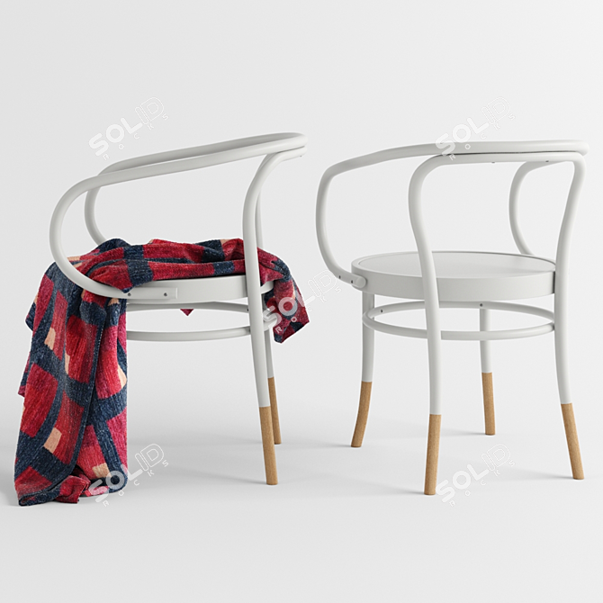 Cozy Thonet Chair Set 3D model image 2