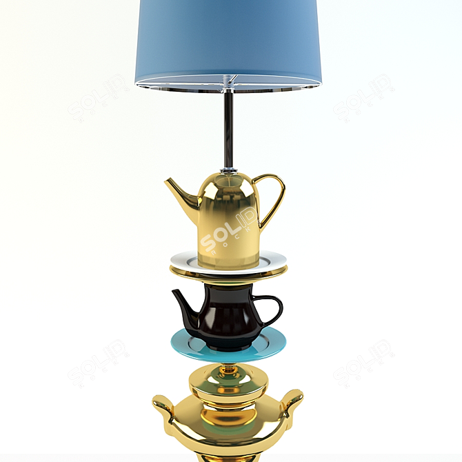 Tea Time Floor Lamp: Stylish and Functional 3D model image 2