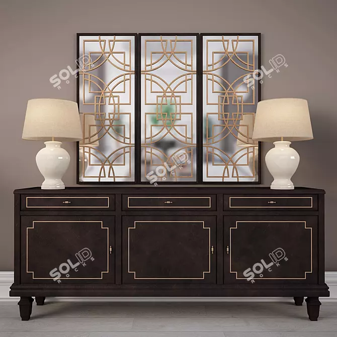 Organize in Style: Modern Chest of Drawers 3D model image 1