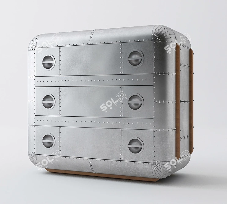 Vintage Aviator Chest 3D model image 1