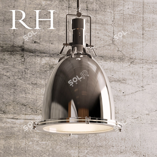 Polished Nautical Pendant Light 3D model image 1