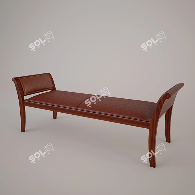 Butterfly Leather Bench 3D model image 1