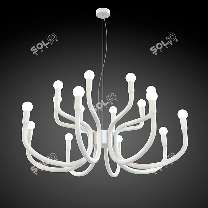 Sleek Karman Snoob Pendant Light 3D model image 2
