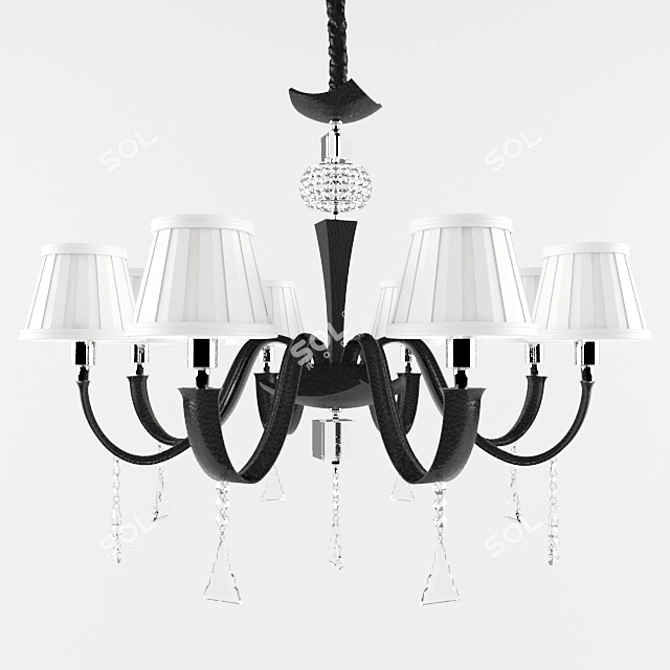 Sophistication in Ivory: Lucia Tucci Chandelier 3D model image 1