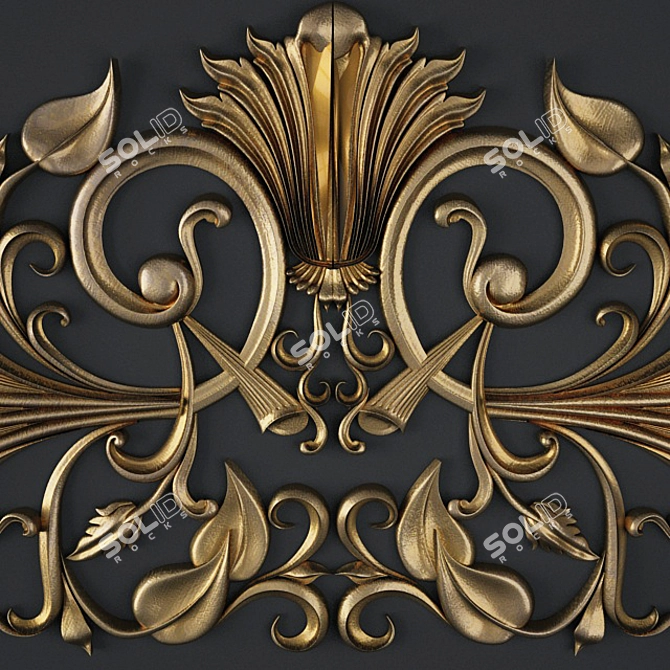 Elegant Ornament Sculpture 3D model image 3