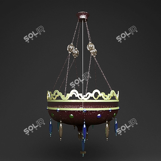 Ancient Elegance Chandelier 3D model image 1