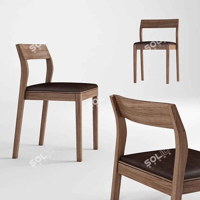 Elegant Zeitraum Chair 3D model image 1