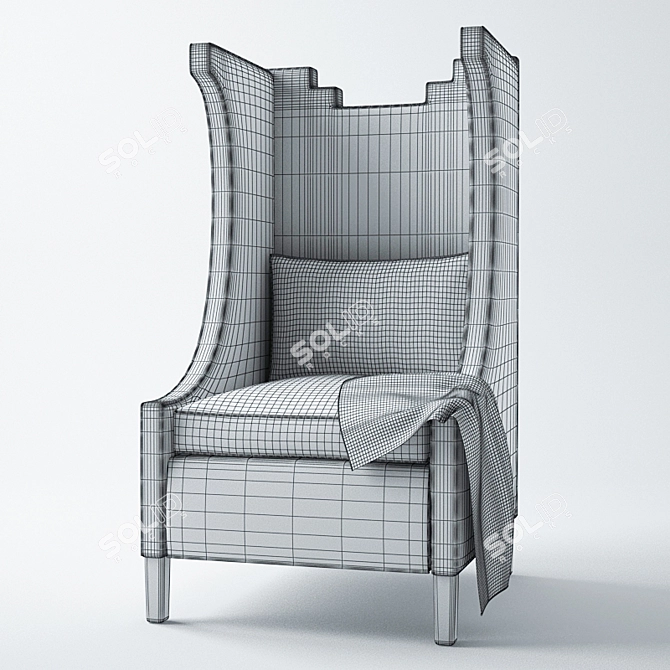 S.H.O. Lolita Chair: Luxury, Style, Comfort 3D model image 2