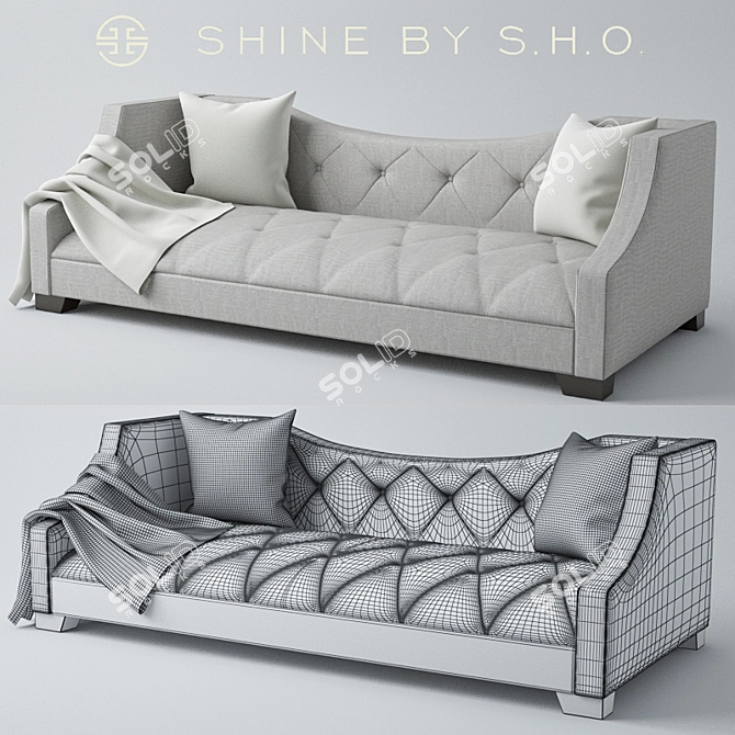 Yves Sofa: Luxury, Style, Comfort 3D model image 1