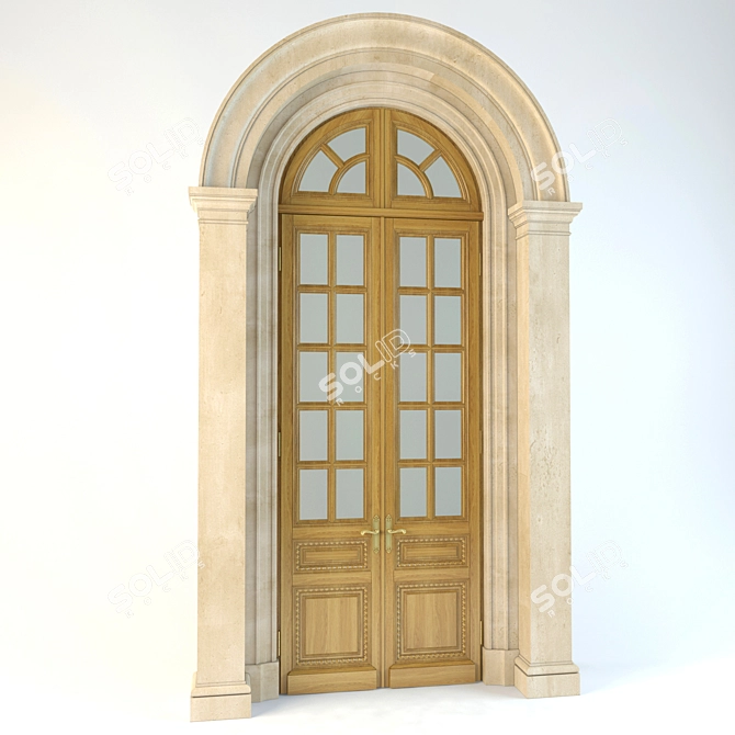 Elegant Portal Door 3D model image 1