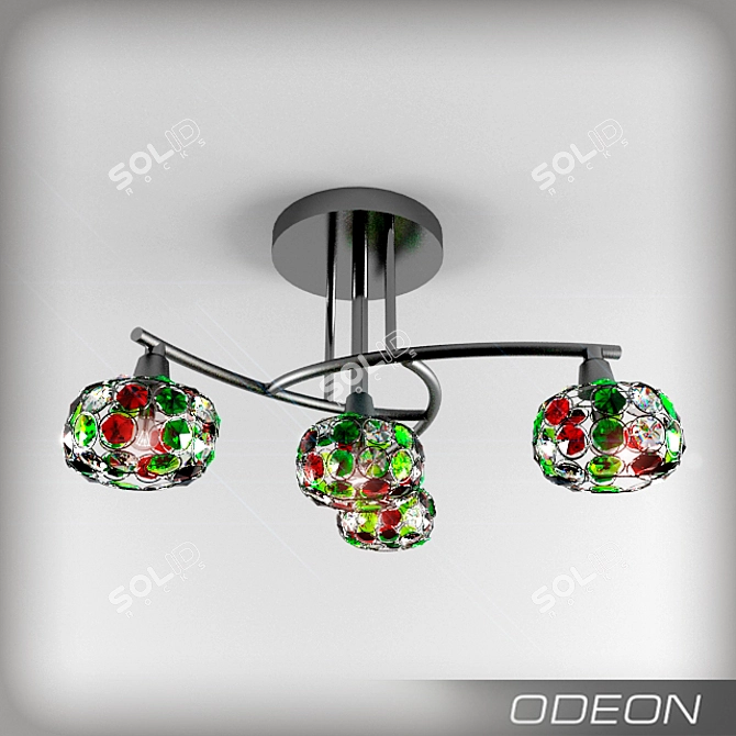 Odeon Light-CREA COLOR 2598 Crystal Chandelier 3D model image 1
