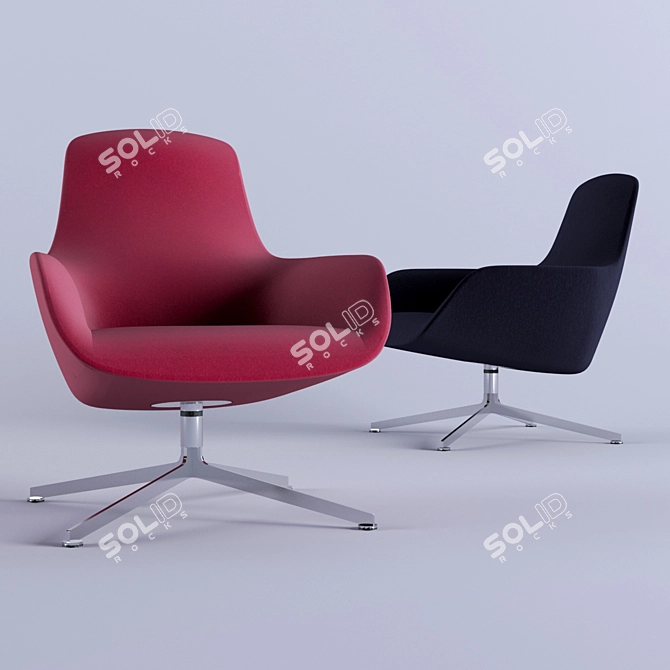 Elegant Zanotta Kent Armchair 3D model image 1