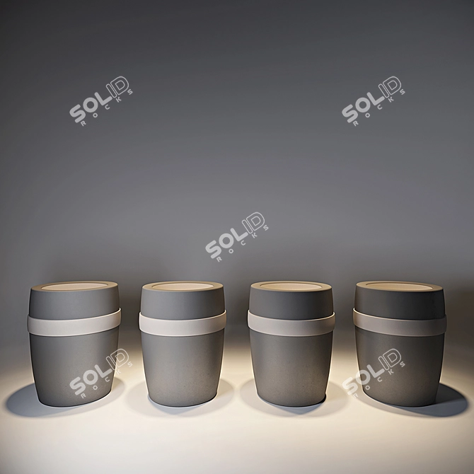 Bande Apaiser: Elegant Stone Composite Basins 3D model image 2