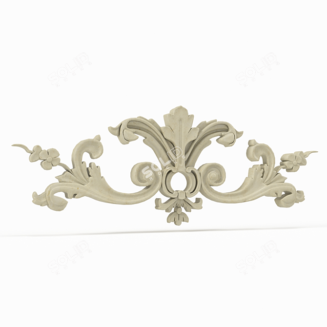 Elegant Floral Decor Accent 3D model image 1