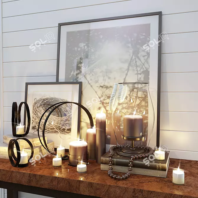 Pottery Barn Decor Set: Stylish & Chic 3D model image 1