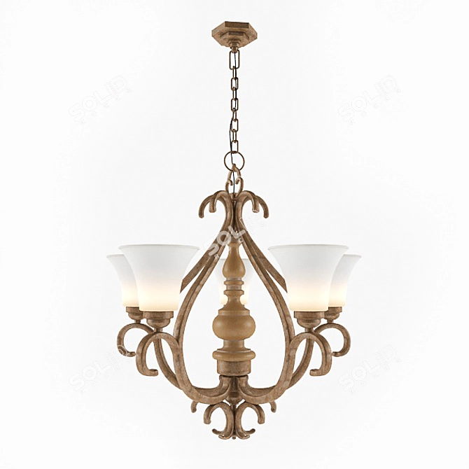 Timeless Classic Chandelier: Minka-Lavery 3D model image 1