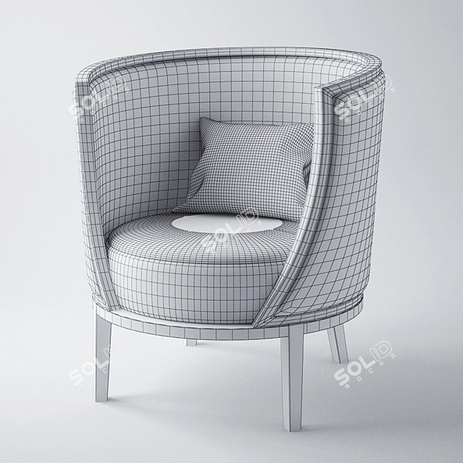 Pearl Elegance: Shine Chair 3D model image 2
