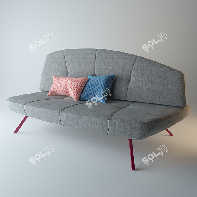 Contemporary Bandy Sofa-Bed 3D model image 1