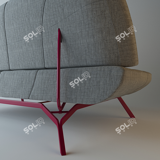 Contemporary Bandy Sofa-Bed 3D model image 2