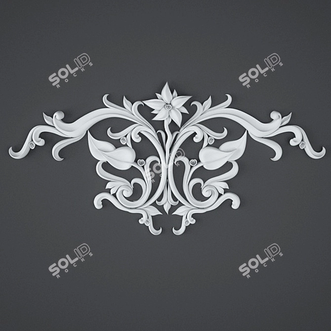 Elegant Ornament Sculpture 3D model image 2