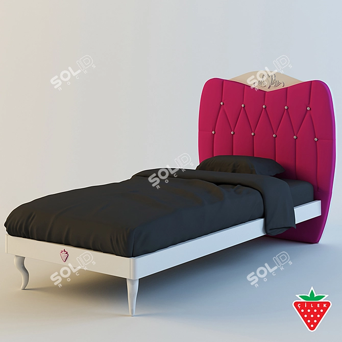 Glamorous Gemstone M Bed 3D model image 1