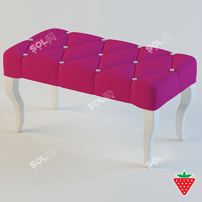 Luxury Cilek Yakut Ottoman: Unparalleled Elegance 3D model image 1