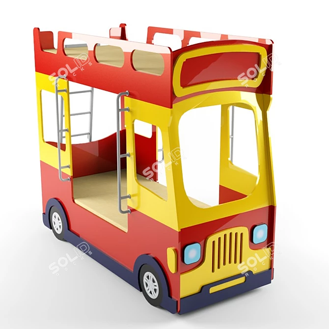 Milli Bus - 2-in-1 Kids Bed 3D model image 1