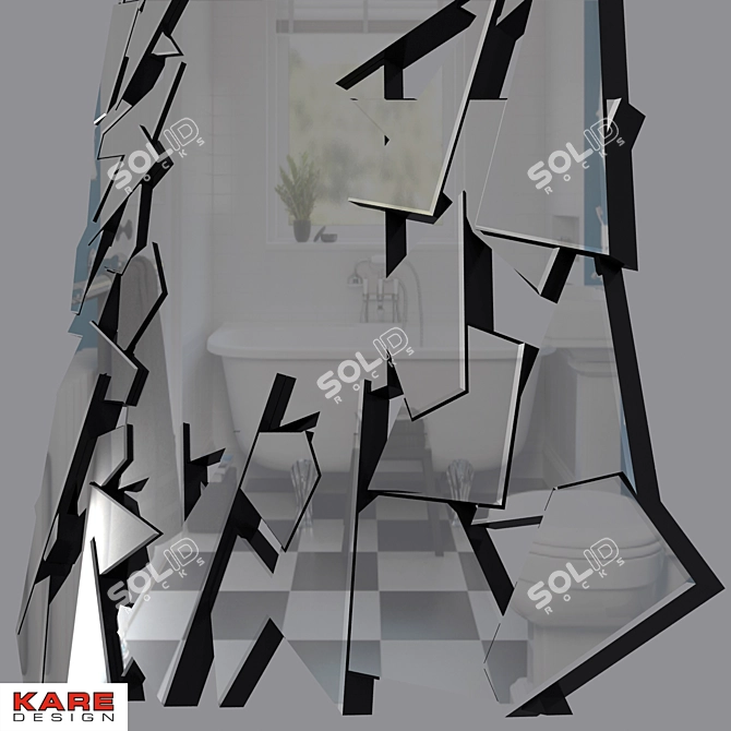 Futuristic Shards Mirror 3D model image 2