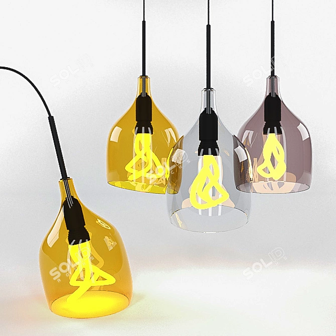 Elegant Plumen Vessel Suspension 3D model image 1