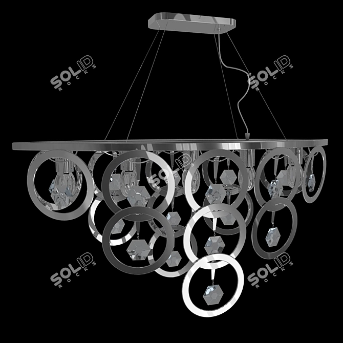 Elegant Calony Chandelier 3D model image 1