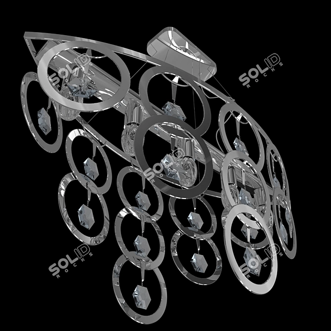 Elegant Calony Chandelier 3D model image 3