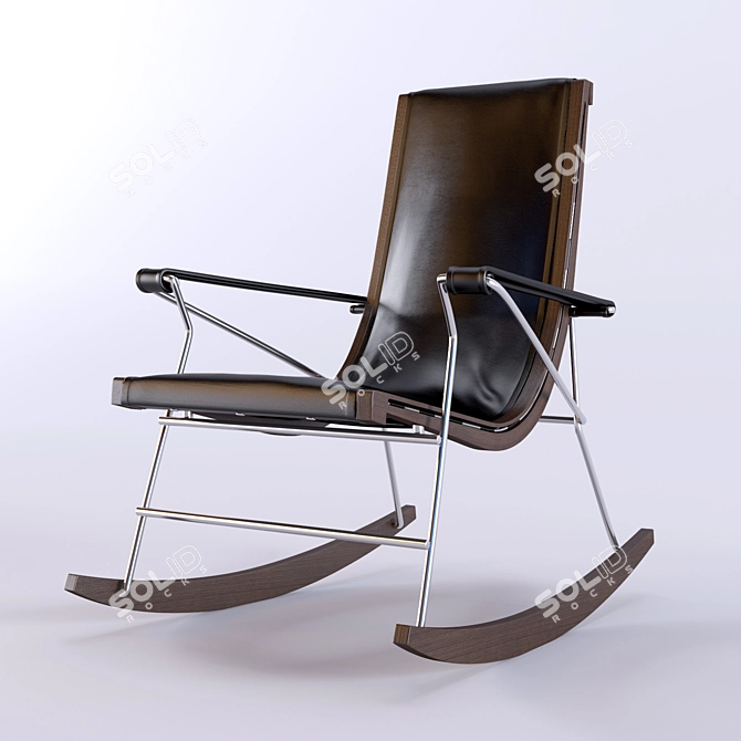 Contemporary JJ Rocking Armchair: Modern Design &amp 3D model image 1
