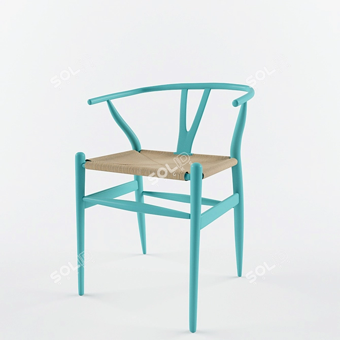 Wegner Wishbone Chair: Sleek Design for Modern Spaces 3D model image 1