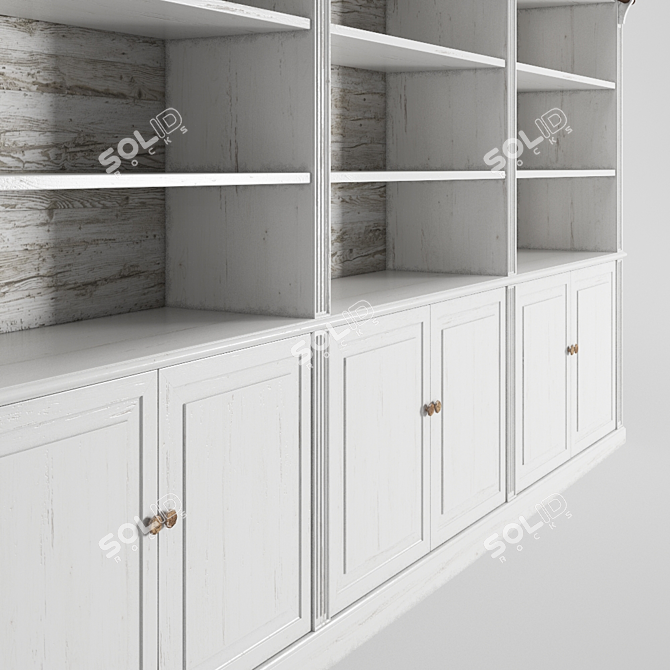 Retro Chic Bookshelf 3D model image 3