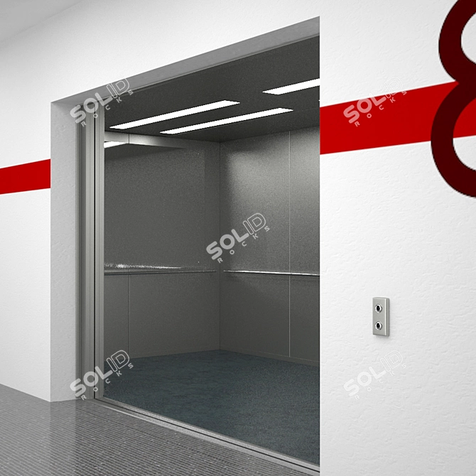 Title: OTIS B7KU0601 Elevator: Animatronic Doors, Multiple Formats 3D model image 2