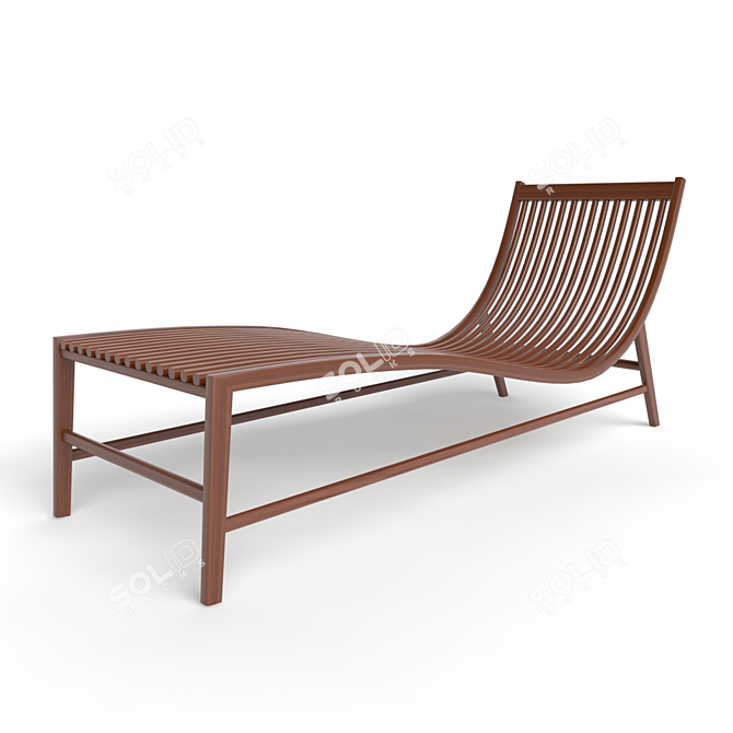 Poolside Lounger 3D model image 1