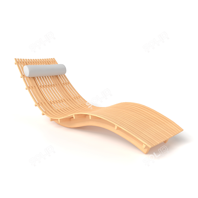 Poolside Lounger 3D model image 2